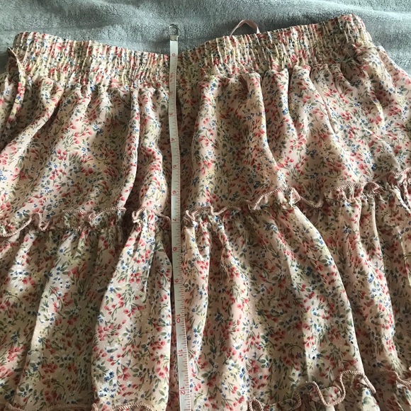 Pink boho rose floral print skirt nwt - Picture 5 of 7